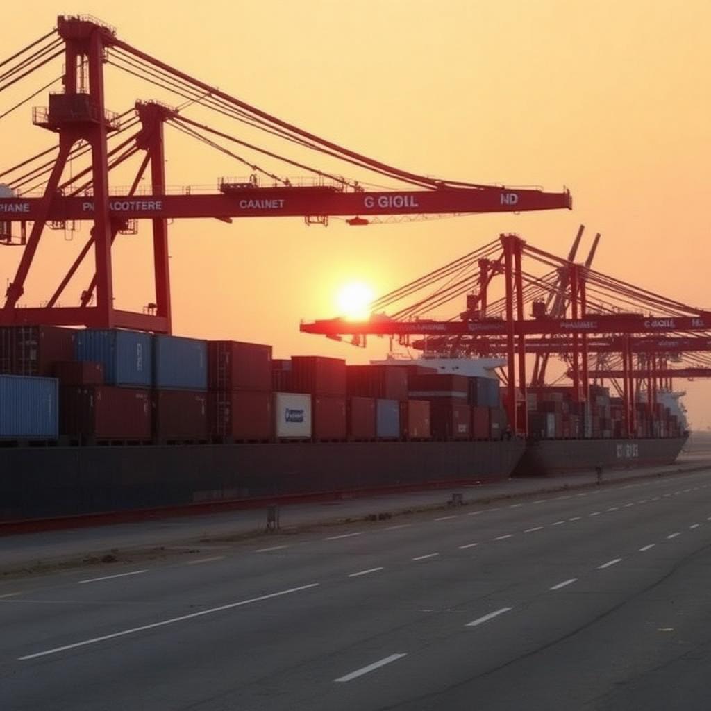 Indian port loading containers for Gulf export from Ludhiana Rajkot Coimbatore manufacturers