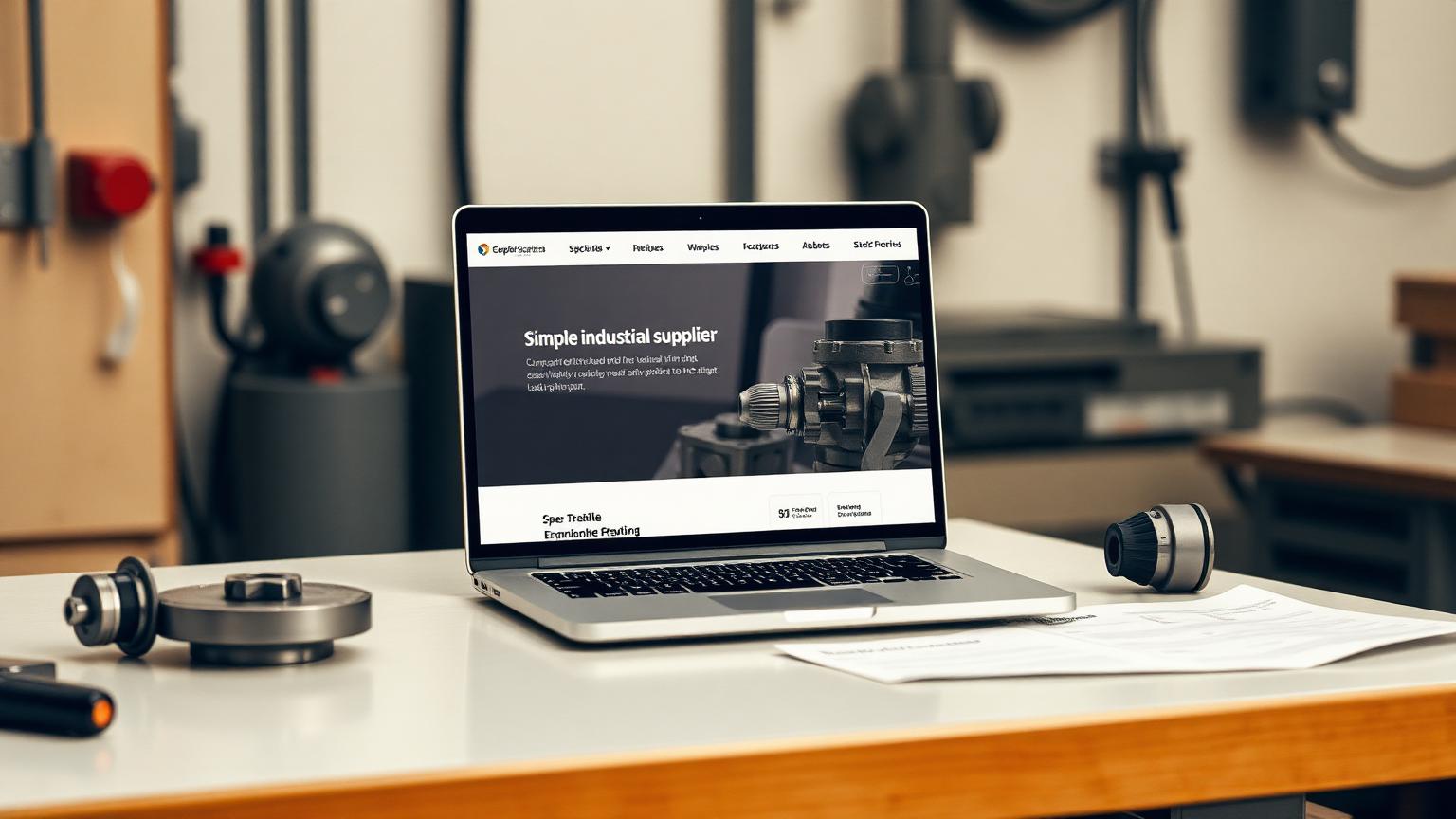 Split-screen comparison of a generic manufacturing homepage next to a specific, tolerance-stated capability page